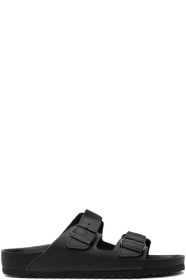Random Identities - Black Birkenstock Edition Leather Arizona Sandals