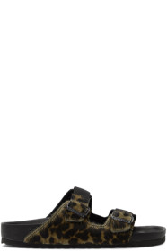 Random Identities - Green Birkenstock Edition Pony Hair Leopard Arizona Sandals