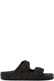Random Identities - Black & Gold Birkenstock Edition Jacquard Arizona Sandals