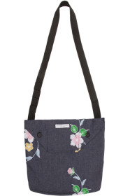 Engineered Garments - Pochette en denim fleurie indigo Mini Shoulder