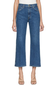 Goldsign - Blue Cropped High Rise Jeans