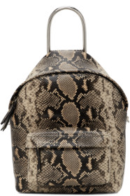 D'heygere - Black & Beige Python Backpack