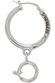 D'heygere - Silver Single Clasp Hoop Earring