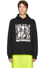 Nomenklatura Studio - SSENSE 独家发售黑色“Shattered Youth”连帽衫