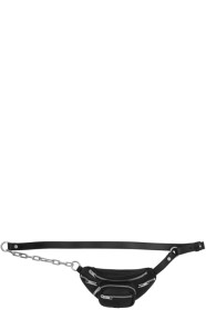 Alexander Wang - Sac-ceinture en satin noir Mini Attica