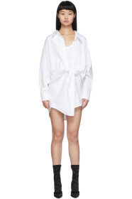 Alexander Wang - Robe chemise blanche Falling Twist