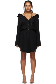 Alexander Wang - Robe chemise noire Shrugged Off