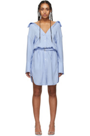 Alexander Wang - Robe chemise bleue Shrugged Off