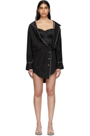 Alexander Wang - Black Falling Twist Shirt Dress