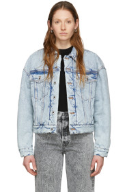Alexander Wang - Blue Denim Padded Trucker Jacket