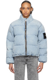 Alexander Wang - 蓝色漂白丹宁填充夹克
