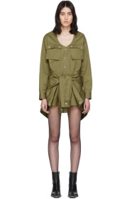 Alexander Wang - Khaki Tied Waist Trench Jumpsuit