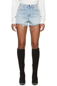 Alexander Wang - Blue Denim Bite Shorts