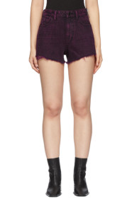 Alexander Wang - レッド デニム Bite ジップ ショーツ