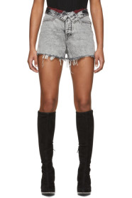 Alexander Wang - Grey Denim Bite Flip Shorts