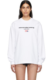 Alexander Wang - White Flag Long Sleeve T-Shirt