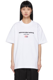 Alexander Wang - T-shirt blanc Logo Flag
