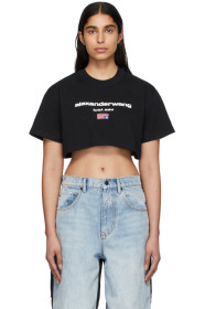 Alexander Wang - Black Logo Crop Top