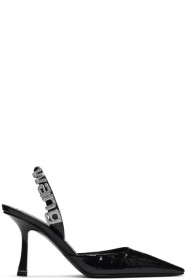 Alexander Wang - Black Croc Grace Slingback Heels