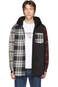 Alexander Wang - ブラック & レッド タータン シャツ ジャケット