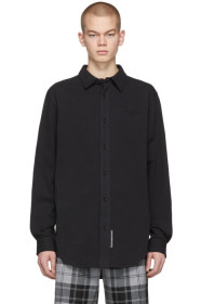 Alexander Wang - ブラック エンブロイダリー ロゴ シャツ