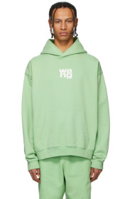Alexander Wang - Pull à capuche vert Puff Print