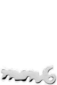 MM6 Maison Margiela - Boucle d'oreille à logo argentée