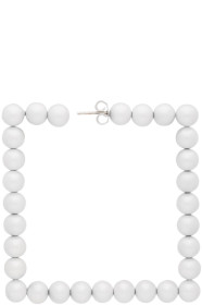 MM6 Maison Margiela - 单只银色 Square Pearl 耳饰
