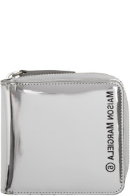 MM6 Maison Margiela - Silver Mirrored Zip Wallet