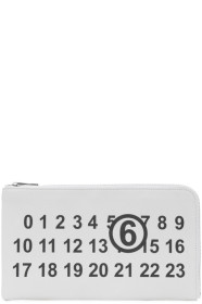 MM6 Maison Margiela - White Logo Zip Pouch