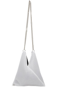 MM6 Maison Margiela - Sac à bandoulière en filet blanc Triangle