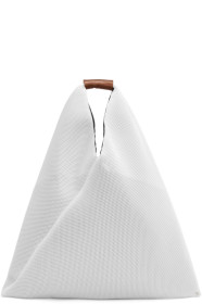 MM6 Maison Margiela - White Large Mesh Triangle Tote