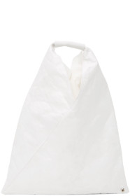 MM6 Maison Margiela - Cabas blanc Small Paper Triangle