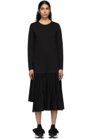 MM6 Maison Margiela - Black Jersey Tiered Ruffled Dress