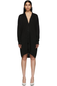 MM6 Maison Margiela - Black Logo Cardigan Dress