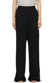 MM6 Maison Margiela - Black Satin Side Lounge Pants
