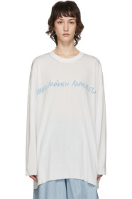 MM6 Maison Margiela - 白色大廓形徽标针织衫