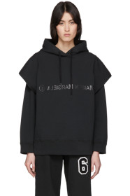 MM6 Maison Margiela - 黑色 Double Layered 连帽衫