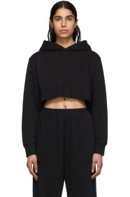 MM6 Maison Margiela - Black Cropped Hoodie