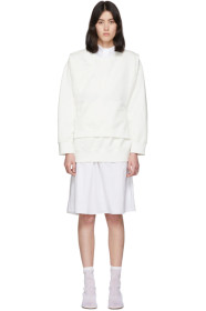 MM6 Maison Margiela - Off-White V-Bib Sweatshirt