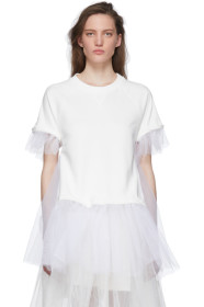 MM6 Maison Margiela - White Tulle Sweatshirt