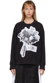 MM6 Maison Margiela - Black Graphic Sweatshirt
