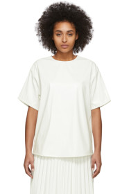 MM6 Maison Margiela - Off-White Coated Zipped Blouse