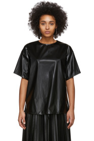 MM6 Maison Margiela - Black Coated Zipped Blouse