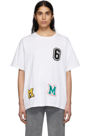 MM6 Maison Margiela - White Logo Patchwork T-Shirt