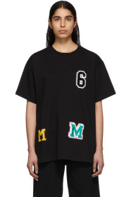 MM6 Maison Margiela - Black Logo Patchwork T-Shirt