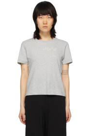 MM6 Maison Margiela - Grey Embroidered Logo Fitted T-Shirt