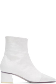 MM6 Maison Margiela - White Transparent Sole Ankle Boots