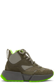 MM6 Maison Margiela - Green Flared High-Top Sneakers