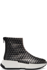MM6 Maison Margiela - Black Bubble Wrap Sneakers